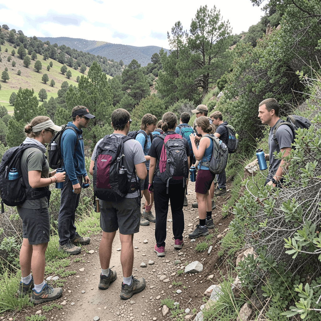 Group of people engaging in outdoor activities together